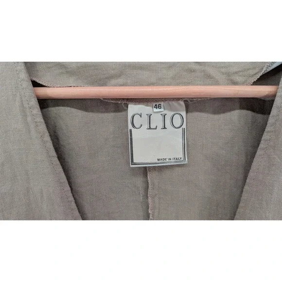 Clio 100% Linen Blazer Made in Italy Size 46Minimalist Lightweight Jacket